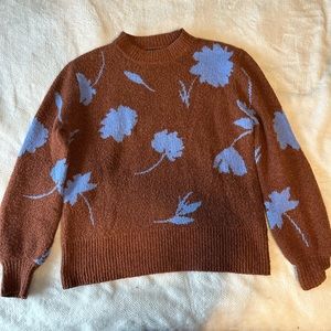 Brown and Blue leaves A.N.A. Sweater